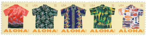 HAWAIIAN SEALS様 リクエスト 5点 まとめ商品 4592-96 - 2012 32c Aloha Shirts - Mystic Stamp Company
