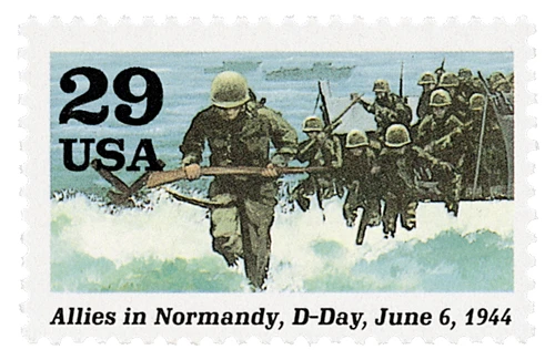 2838c - 1994 29c World War II: Allies in Normandy, D-Day - Mystic 