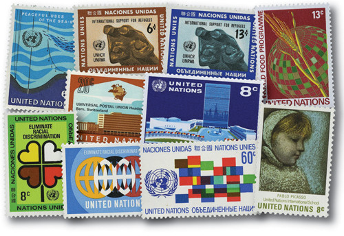 UNYS1971 - 1971 United Nations New York Year Set - Mystic Stamp