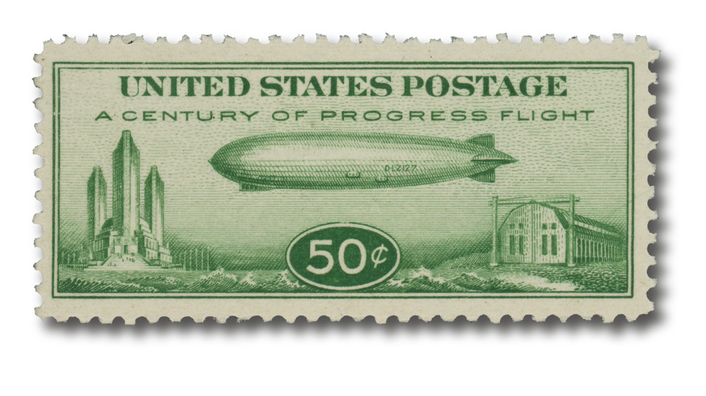 切手18 C18 - 1933 50c Century of Progress Issue - Mystic Stamp Company