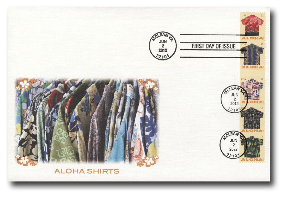 4682-86 - 2012 32c Aloha Shirts, Booklet Stamps - Mystic Stamp Company