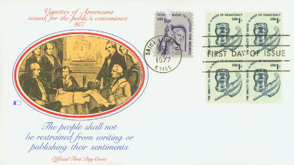 アメリカ　使用済み切手 一冊 1893-1977 1c-13cents 1581 - 1977 1c Americana Series: Inkwell and Quill - Mystic Stamp