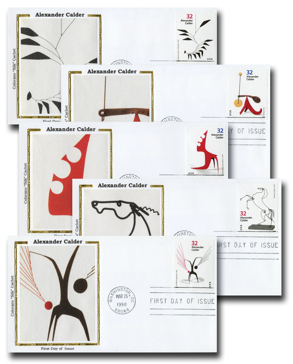 3198-3202 - 1998 32c Alexander Calder - Mystic Stamp Company