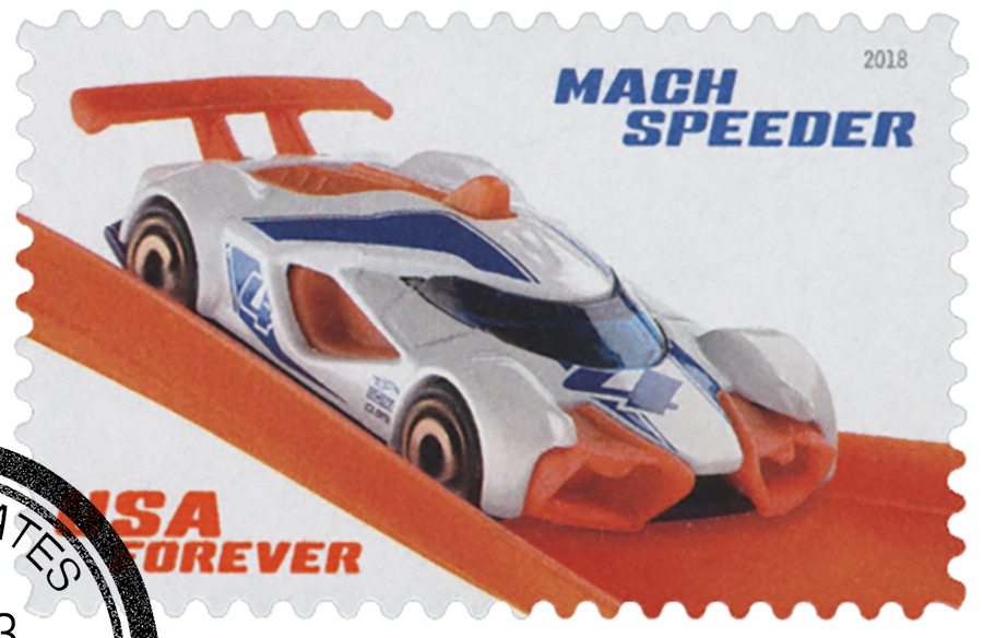 5325 - 2018 First-Class Forever Stamp - Hot Wheels: Mach Speeder