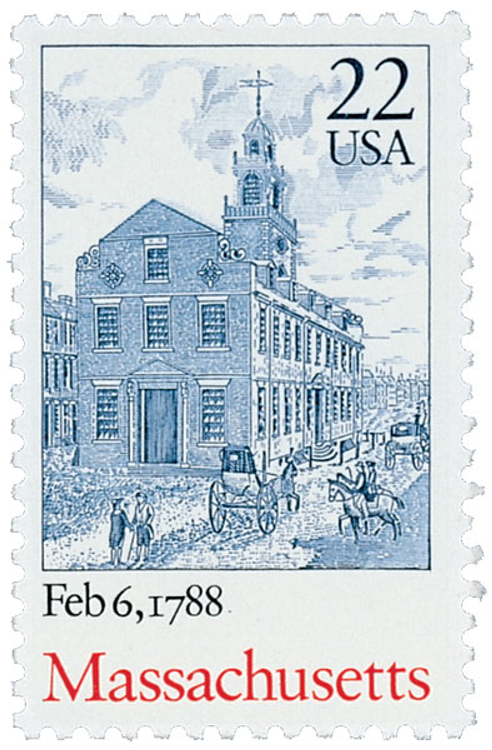 2341 - 1988 22c Bicentenary Statehood: Massachusetts