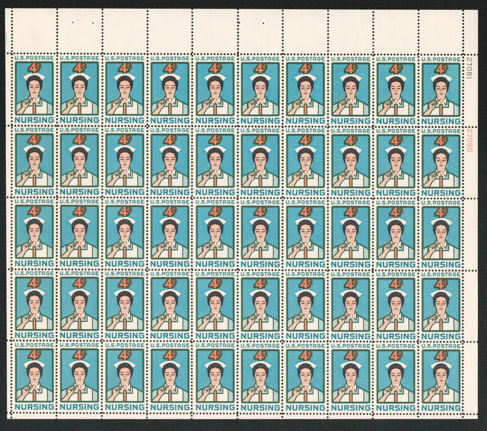 1190 - 1961 4c Nursing - Mystic Stamp Company