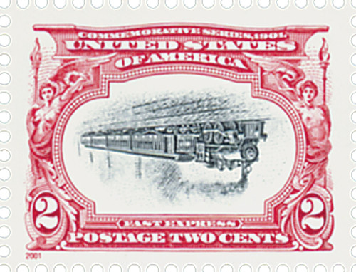 3505b - 2001 2c Pan-American Invert Reproduction - Mystic Stamp