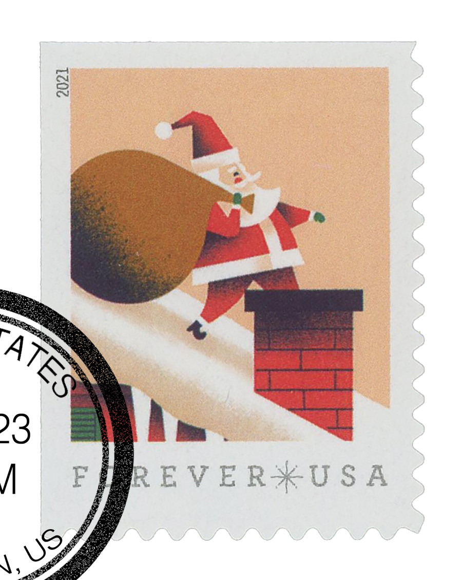 5644 - 2021 First-Class Forever Stamps - Christmas: Santa Claus on