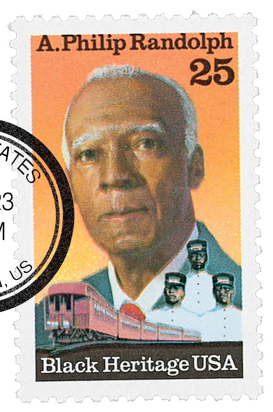 2402 - 1989 25c Black Heritage: A. Philip Randolph - Mystic Stamp