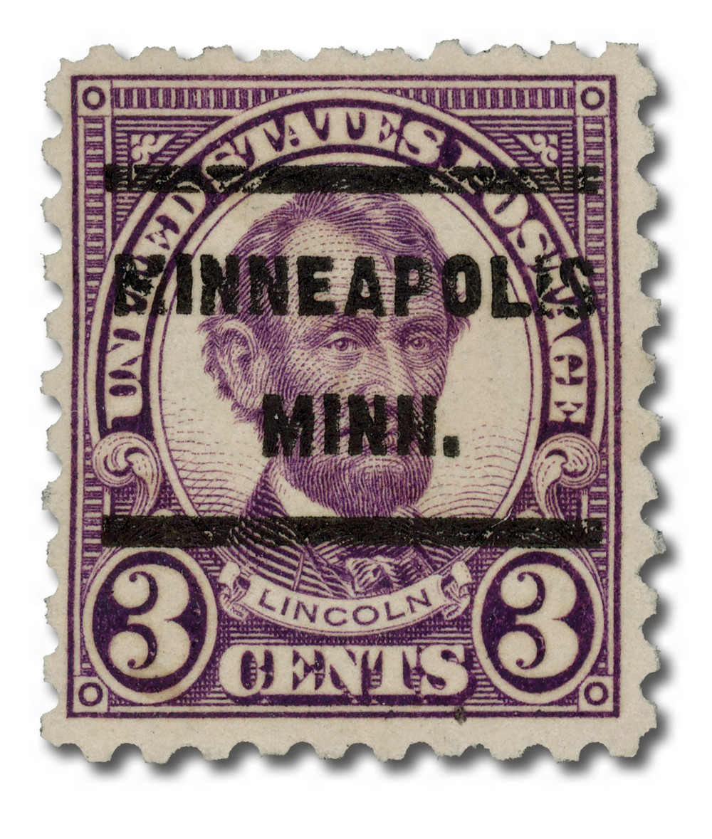 584 - 1925 3c Abraham Lincoln, Violet, Perf. 10 - Mystic Stamp Company