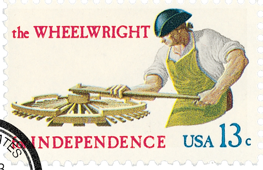 ☆ヒーラー出品☆アンティーク☆1974イングランド製☆WheelRight ☆ 1719 - 1977 13c Skilled Hands for Independence: Wheelwright