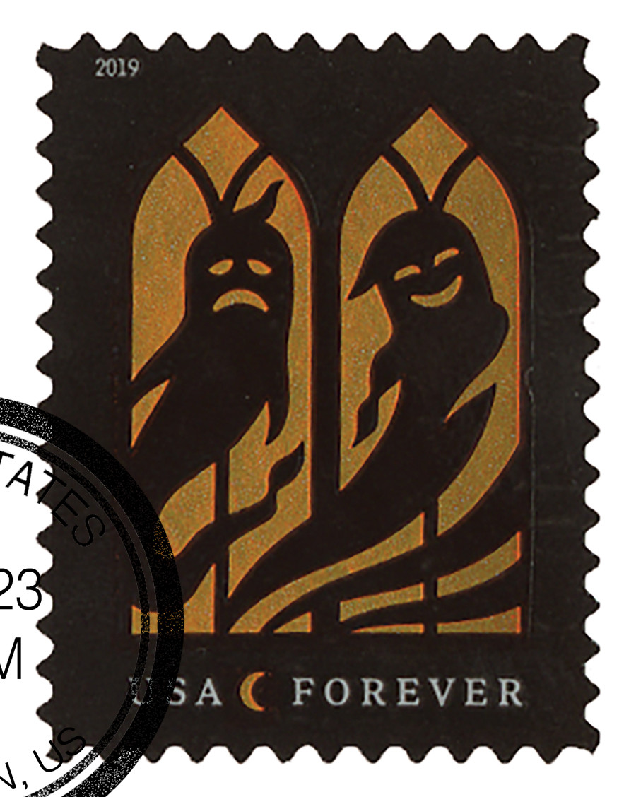 5421 - 2019 First-Class Forever Stamp - Spooky Silhouettes: Ghosts