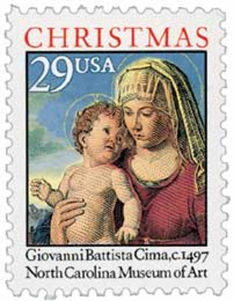 2789 - 1993 29c Traditional Christmas: Madonna and Child