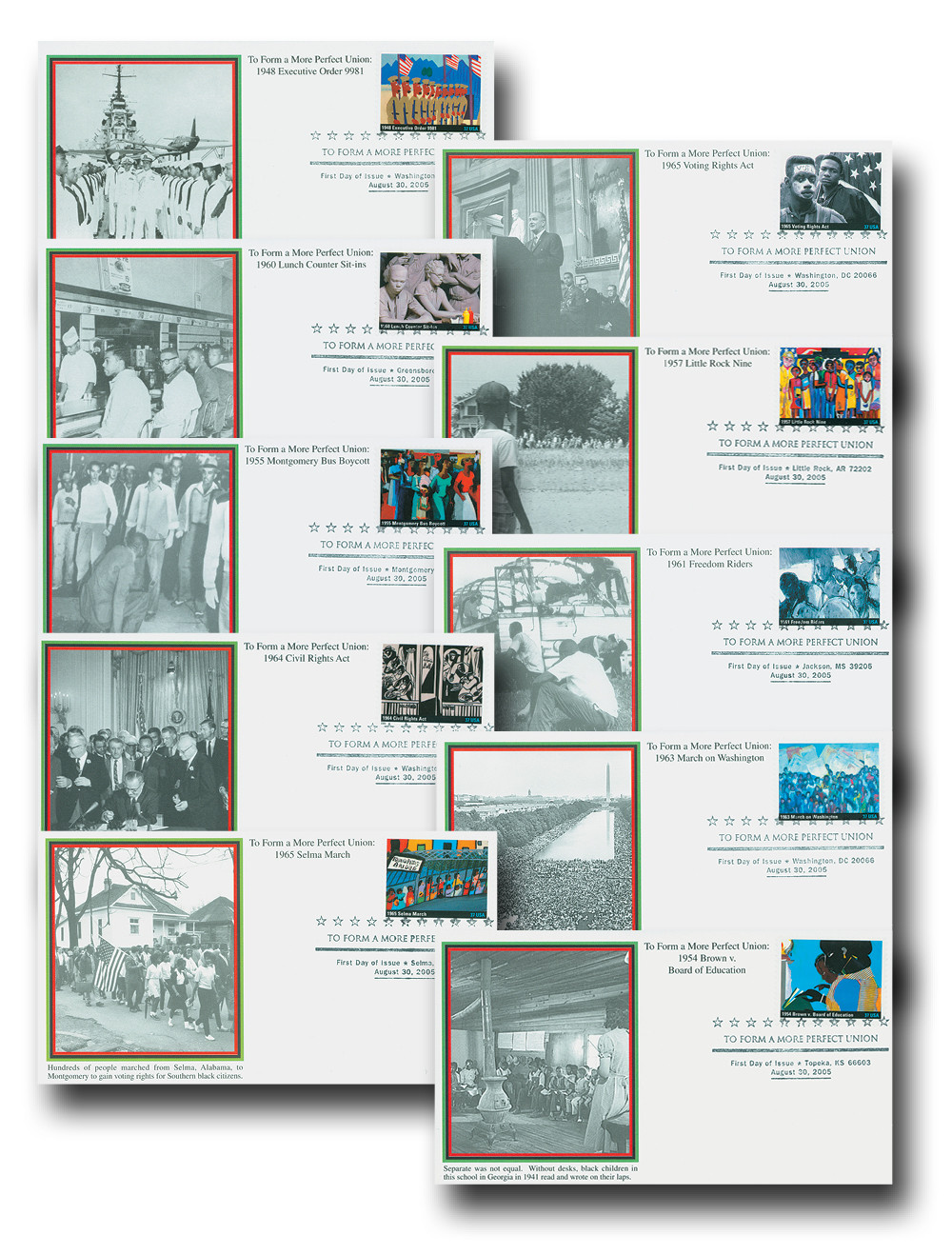330775 -- Mystic First Day Cover Set -- First Day Cover
