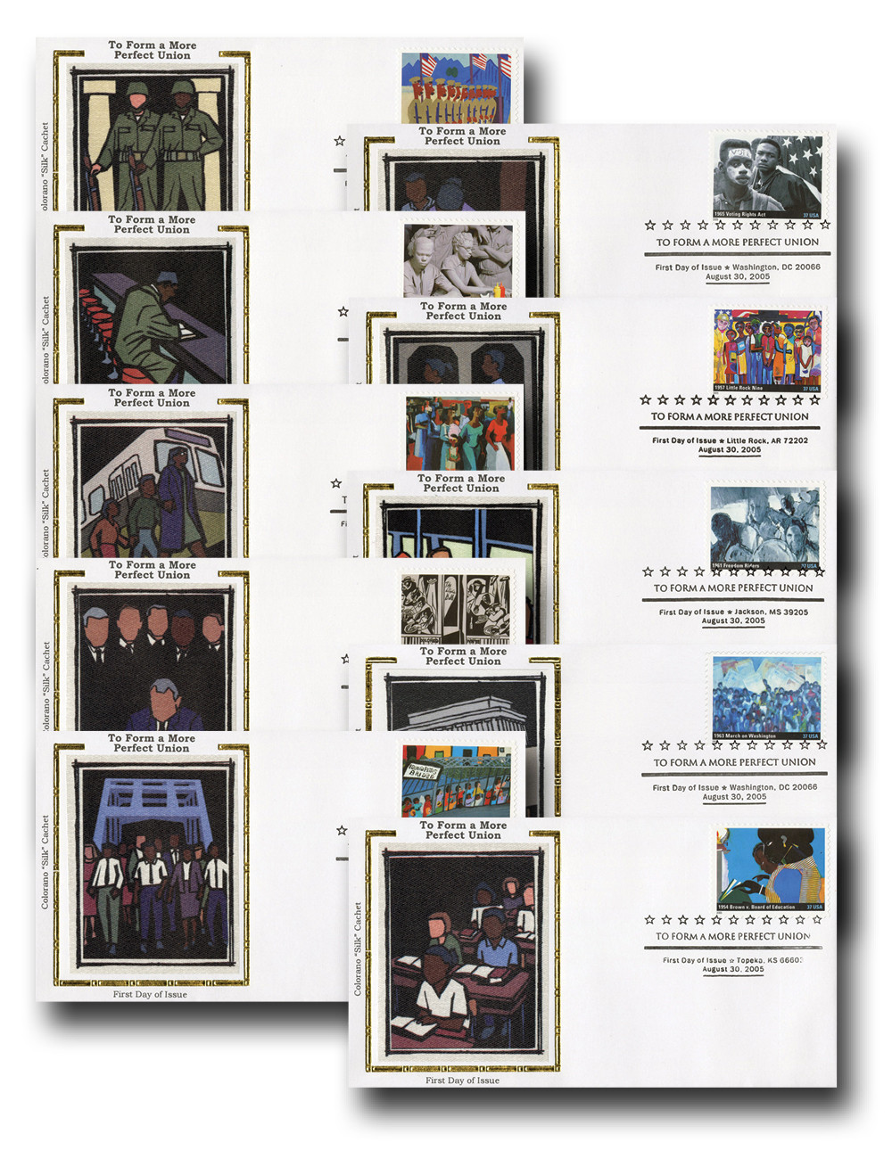 330776 -- Colorano Silk First Day Cover Set -- First Day Cover