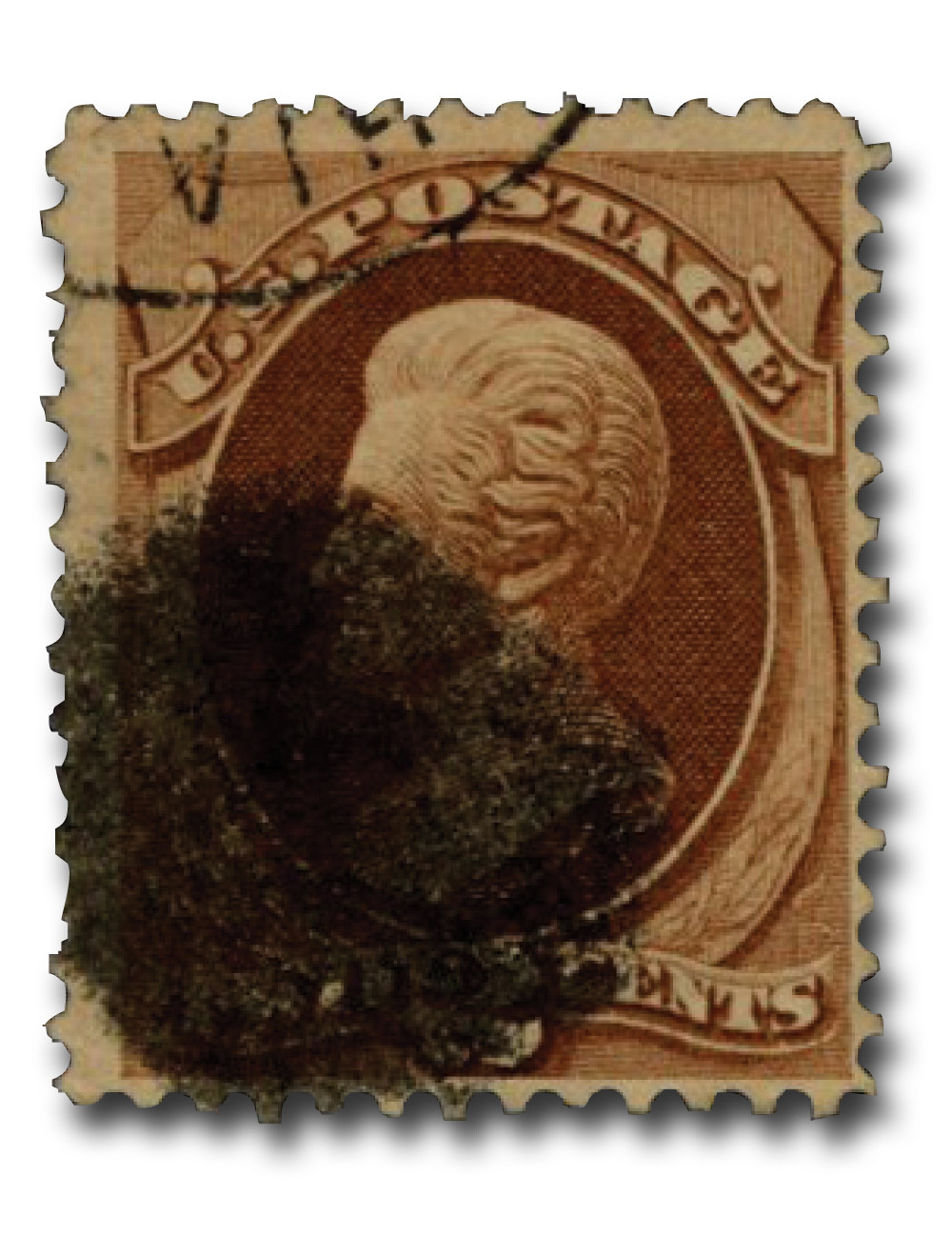 135A - 1870 2c Andrew Jackson, Red Brown, Hard Paper, I Grill