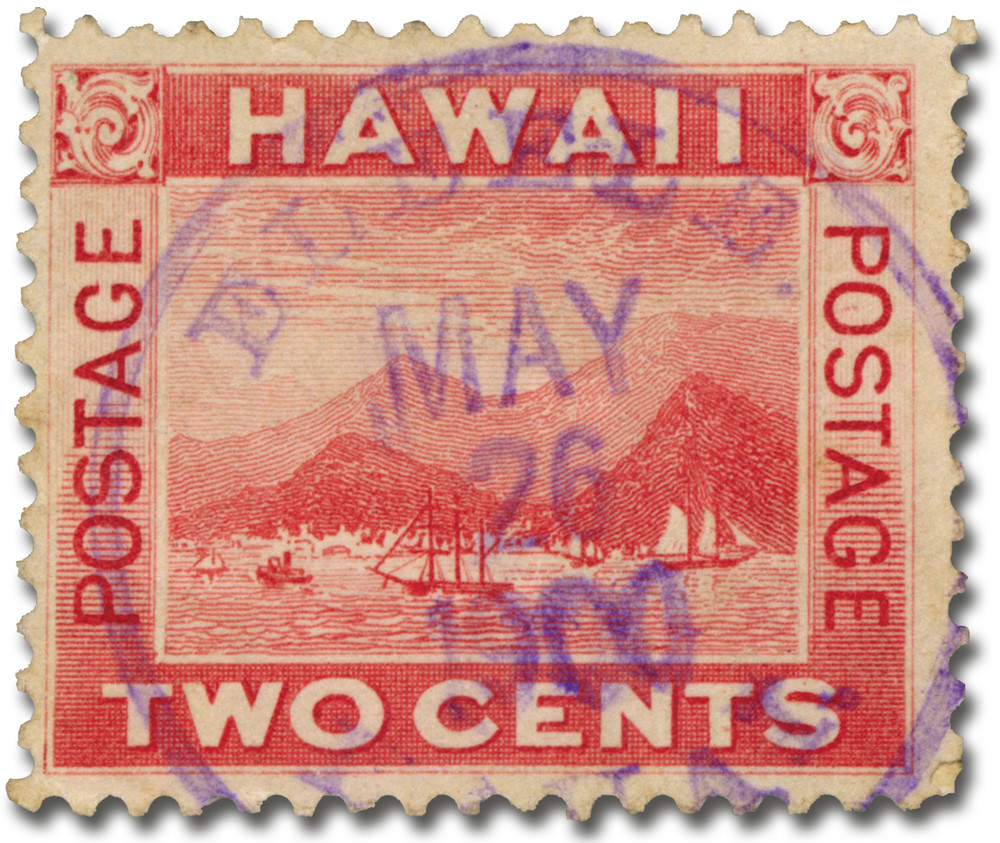 H81 - 1899 2c View of Honolulu, Rose, Hawaii - Mystic Stamp Company