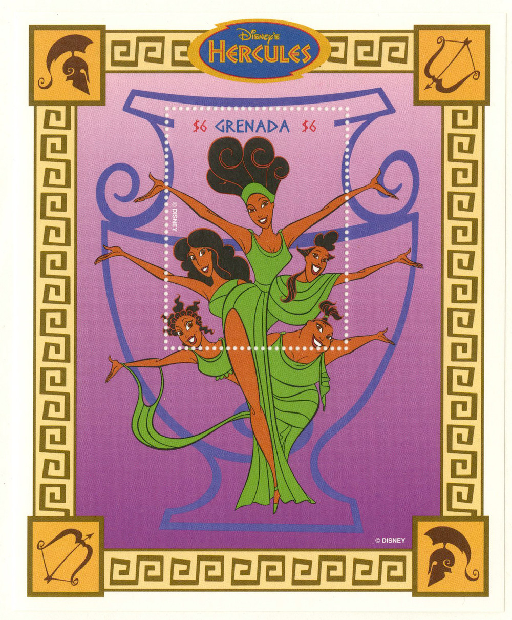 MDS324C - 1997 Disney's Hercules, Calliope, Mint Souvenir Sheet