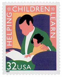 レア【シュリンク、ステッカー付】KIDS - US ORIGINAL LP 3125 - 1997 32c Helping Children Learn - Mystic Stamp Company