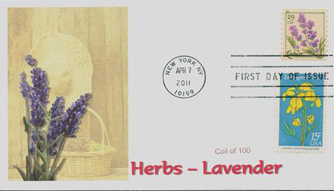 4514 - 2011 29c Herbs: Lavender, coil - Mystic Stamp Company