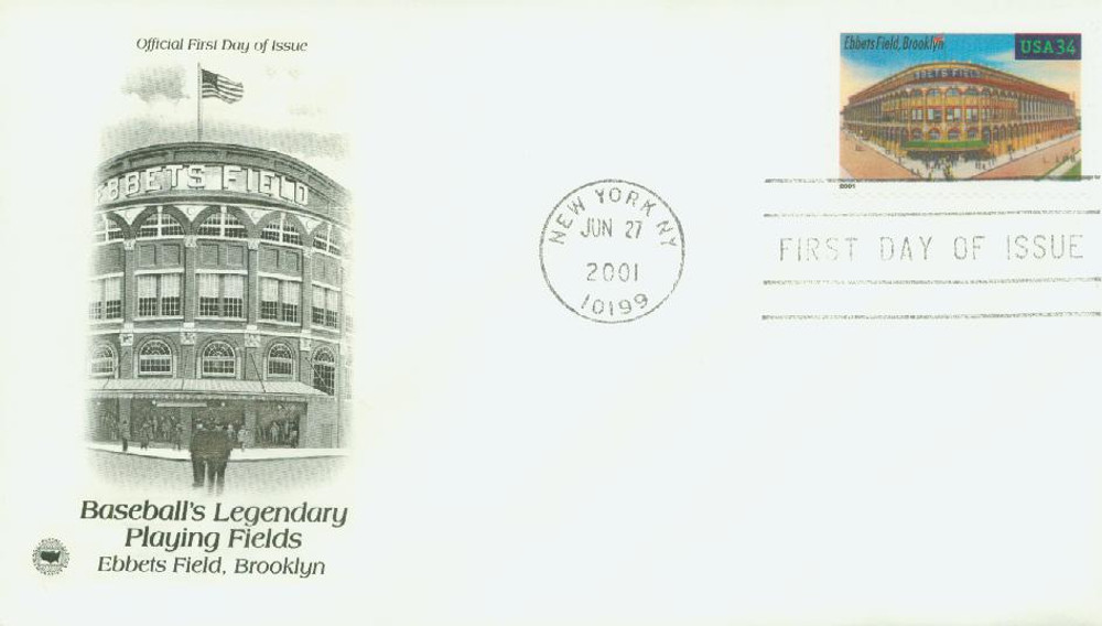 3510 - 2001 34c Legendary Baseball Fields: Ebbets Field