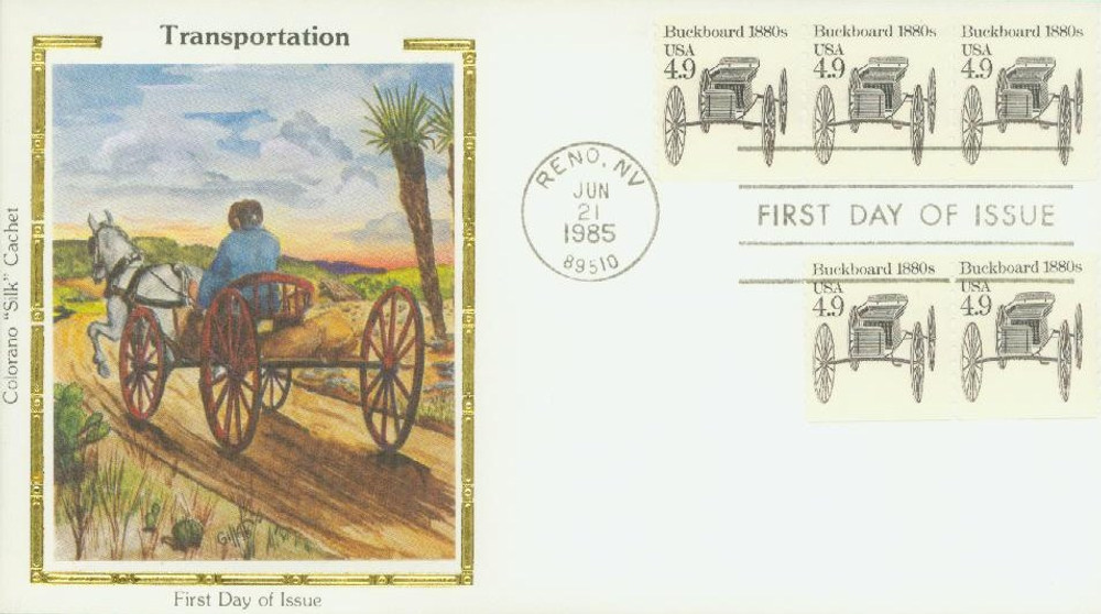 2124 - 1985 4.9c Transportation Series: 1880s Buckboard