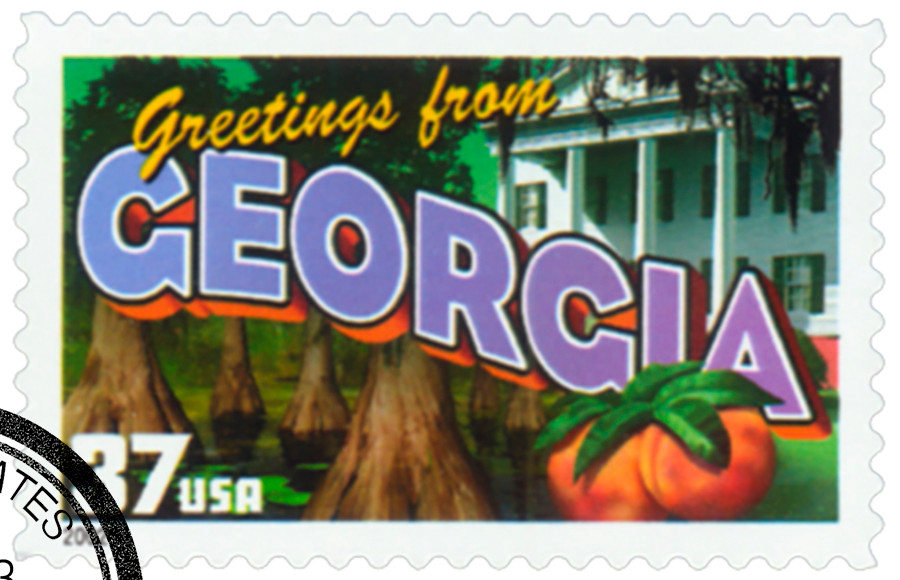 3705 - 2002 37c Greetings from America: Georgia - Mystic Stamp Company