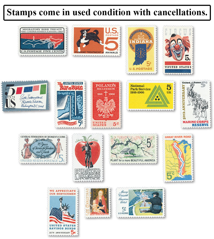 YS1966 - 1966 Commemorative Stamp Year Set - Mystic Stamp Company