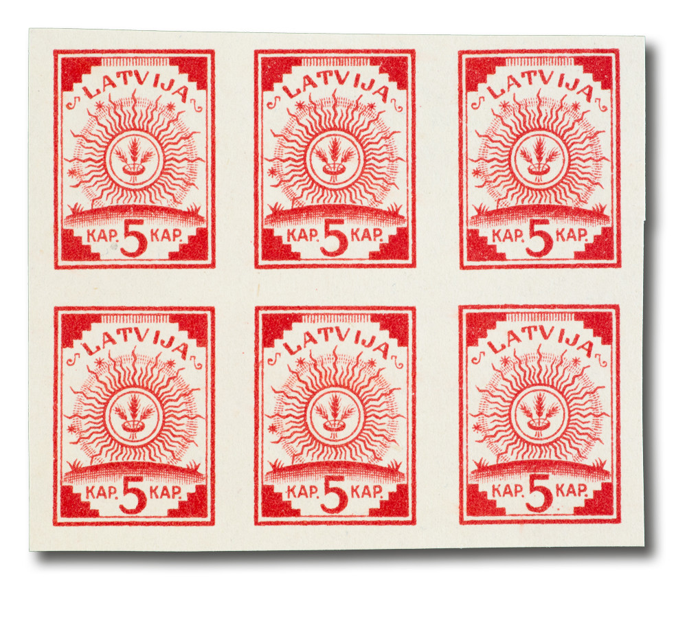 stamps 1.1～ MA1508 - Latvia Map Stamps - Block of 6 - Mystic Stamp Company