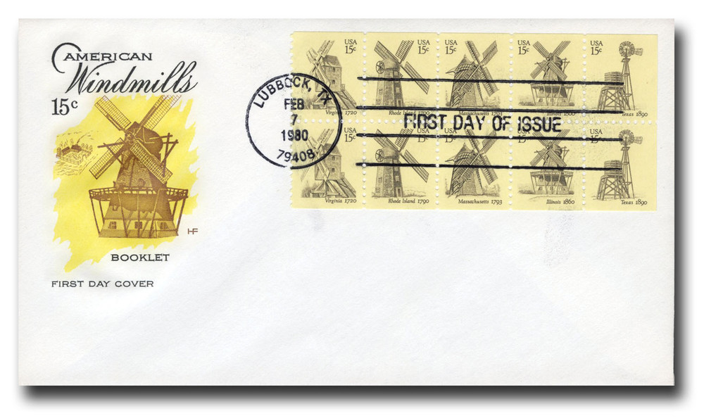 1738-42 - 1980 15c USA Windmills - Mystic Stamp Company