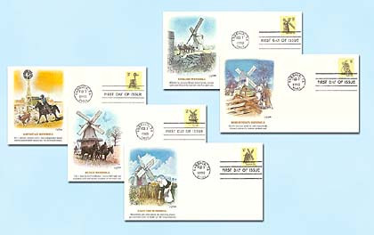 1738-42 - 1980 15c USA Windmills - Mystic Stamp Company