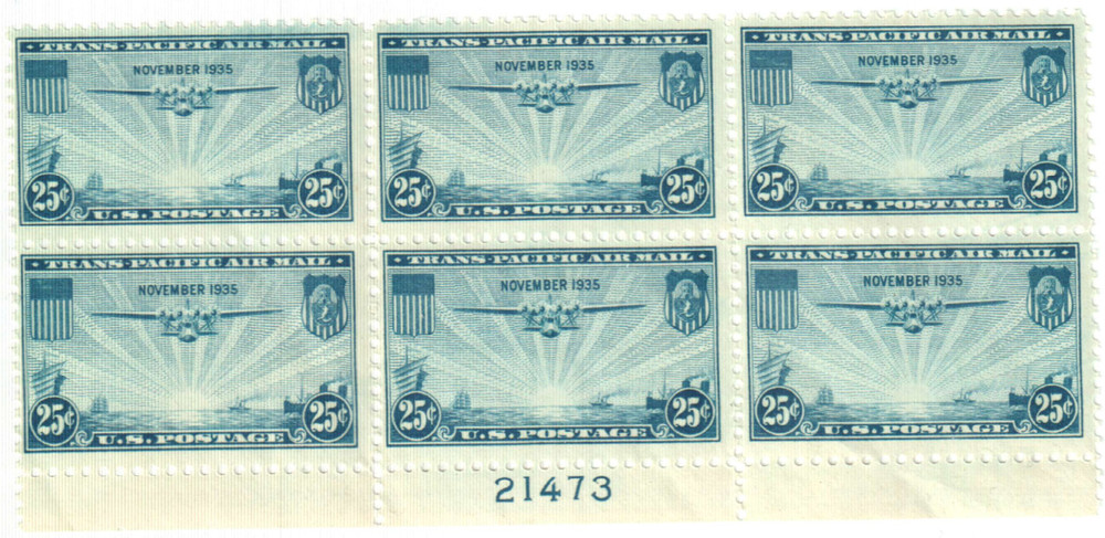 C20 - 1935 25c Trans-Pacific: 