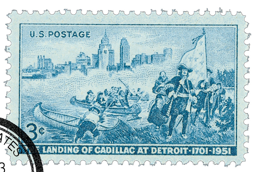 1000 - 1951 3c Landing of Cadillac at Detroit - Mystic Stamp Company