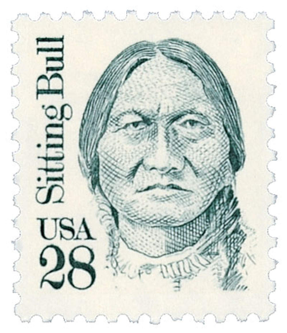 2183 - 1989 28c Great Americans: Sitting Bull - Mystic Stamp 2183 - 1989 28c Great Americans: Sitting Bull - Mystic Stamp