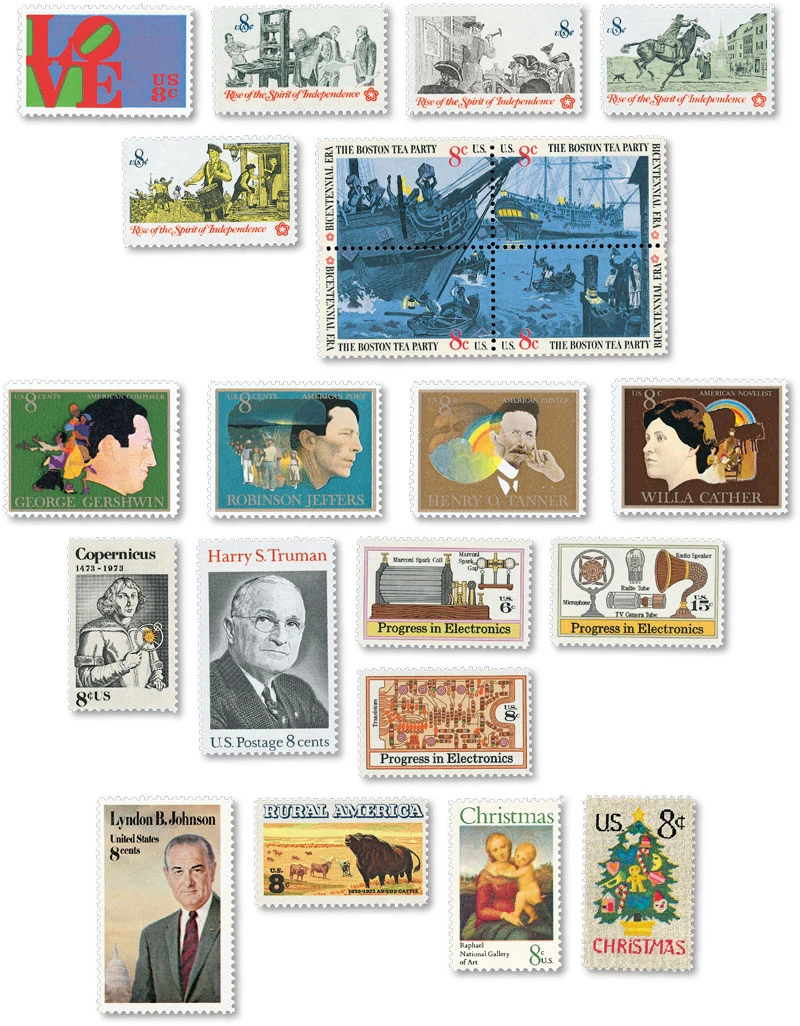 【Rare】　STAMPS of the WORLD 1973 YS1973 - 1973 Commemorative Stamp Year Set - Mystic Stamp Company