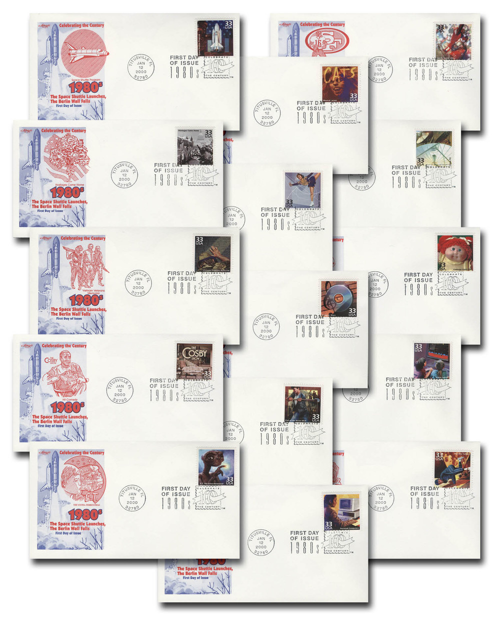 3190 - 2000 33c Celebrate the Century: 1980s - Mystic Stamp Company