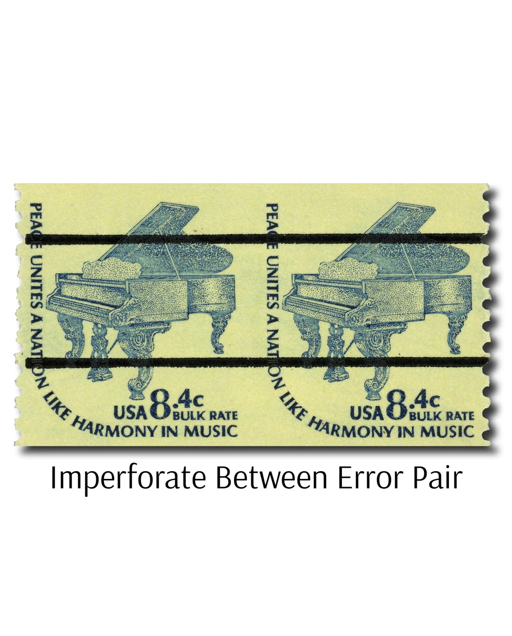 【値下げ】ジッタリンジンスコア　TENTASTIC! from 8-9-10 1615Ce - 1978 8.4c Americana Series: Grand Piano, Imperf. Between