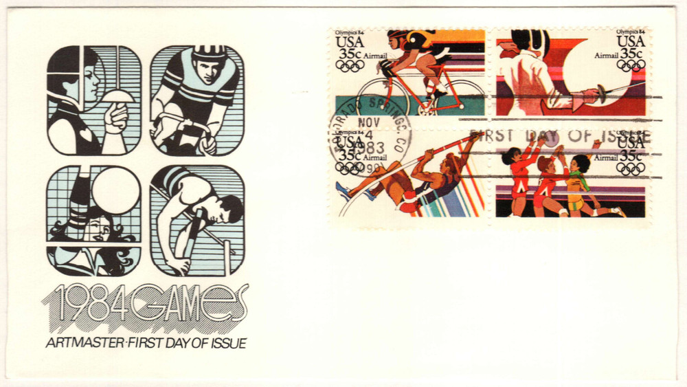 C109-12 - 1983 35c 23rd Summer Olympics '84 - Mystic Stamp Company