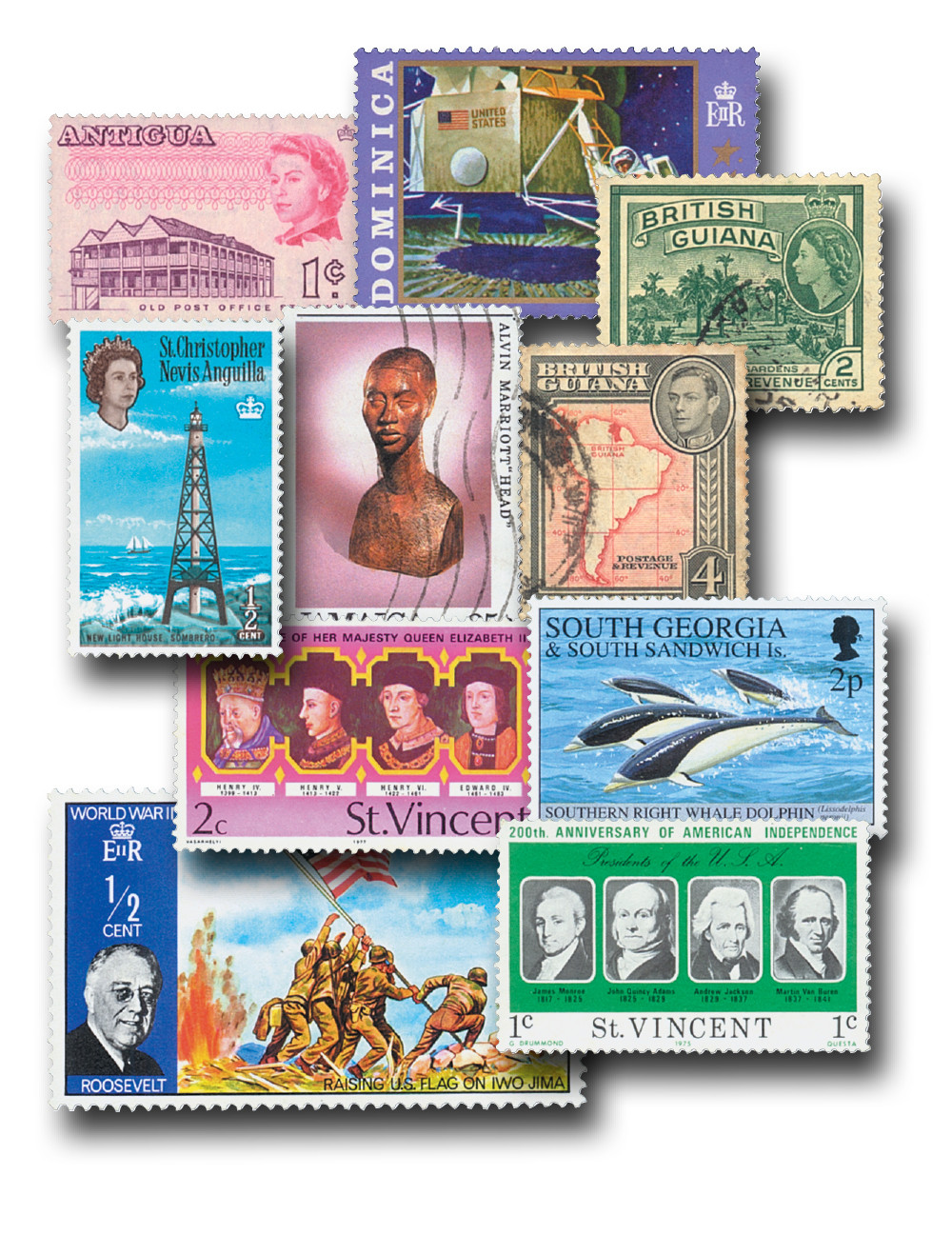 MP2147 - 95 Different British America Stamps - Mystic Stamp