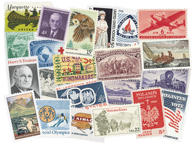 コレクション Limited rare stamps 15 stamps M7617 - 1/4 pound used US Commemoratives Off Paper - Mystic