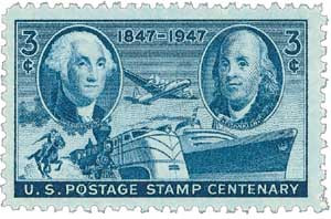 stamps 3.1～ 947 - 1947 3c US Postage Stamp Centenary - Mystic Stamp Company