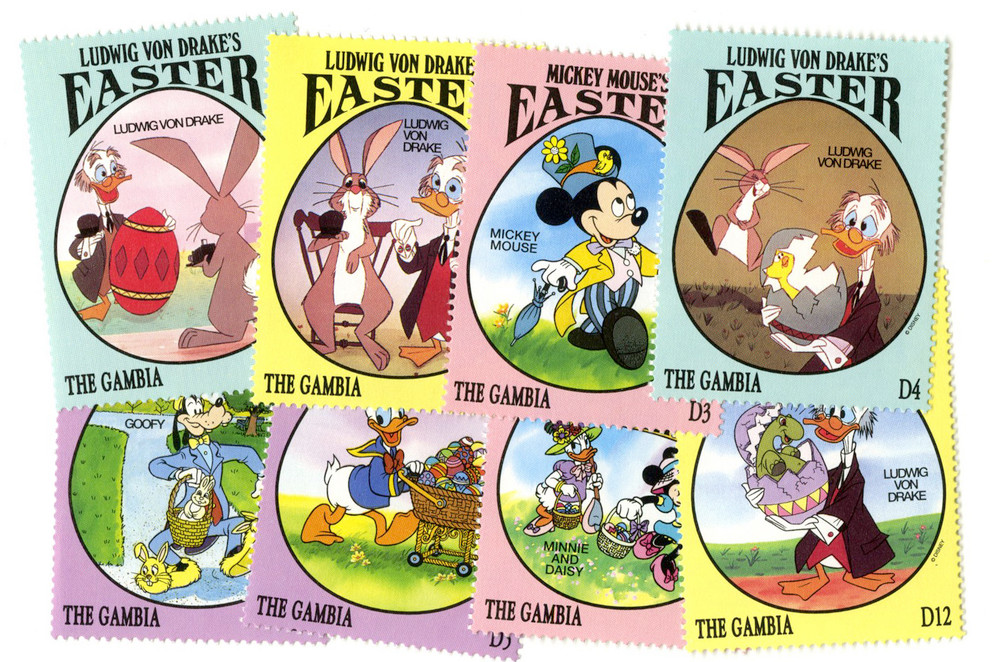 MDS285A - 1994 Disney Celebrates Easter, Mint, Set of 8 Stamps