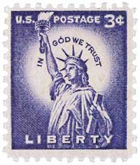 3*8様 Empire &Liberty 1035 - 1954 3c Liberty Series: Statue of Liberty - Mystic Stamp