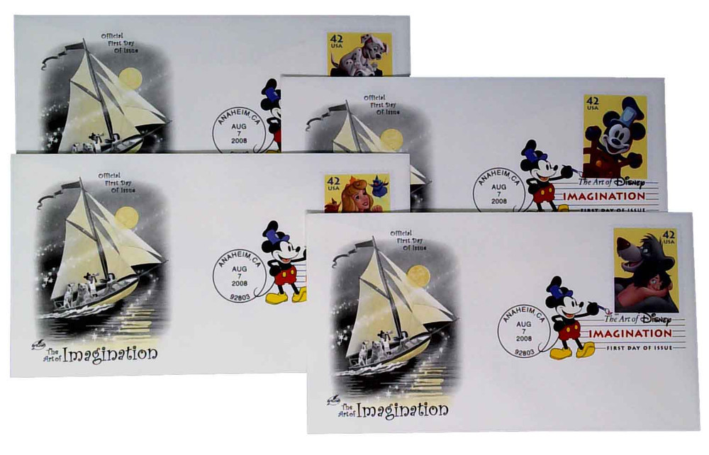 4342-45 - 2008 42c The Art of Disney: Imagination - Mystic
