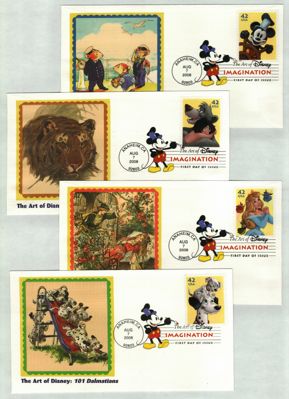 【激レア】Disney STAMP ART GALLERY 087/200 4342 - 2008 42c The Art of Disney, Imagination: Pongo and