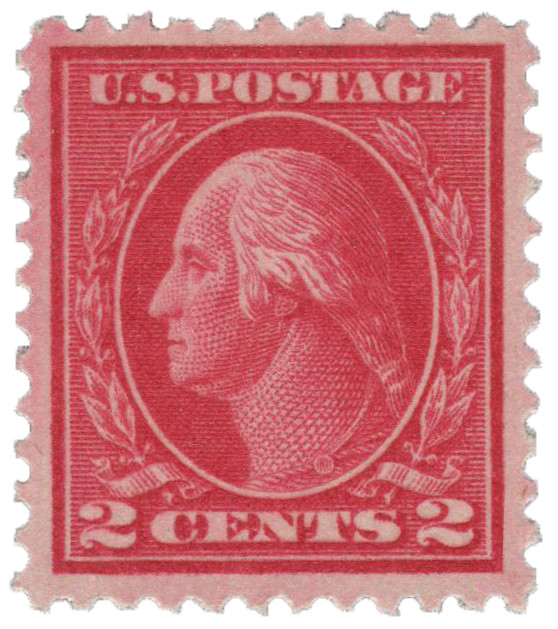500 - 1919 2c Washington, Deep Rose, Unwatermarked, Type Ia, Perf