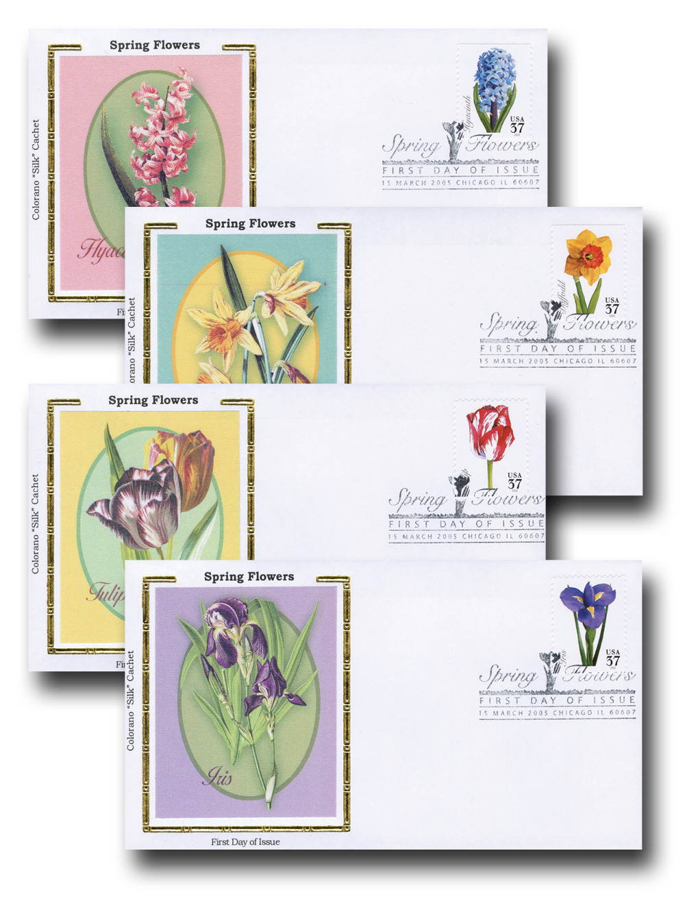 3900-03 - 2005 37c Spring Flowers - Mystic Stamp Company
