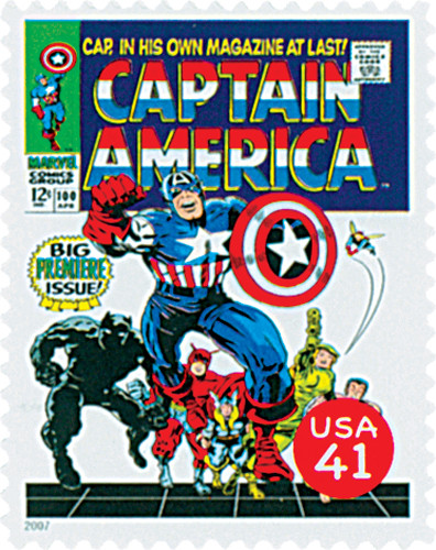 4159o - 2007 41c Marvel Comics Super Heroes: Cover of Captain