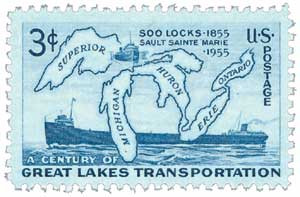 1069 - 1955 3c Soo Locks Centennial - Mystic Stamp Company
