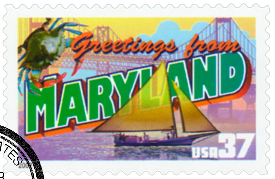 3715 - 2002 37c Greetings from America: Maryland - Mystic Stamp